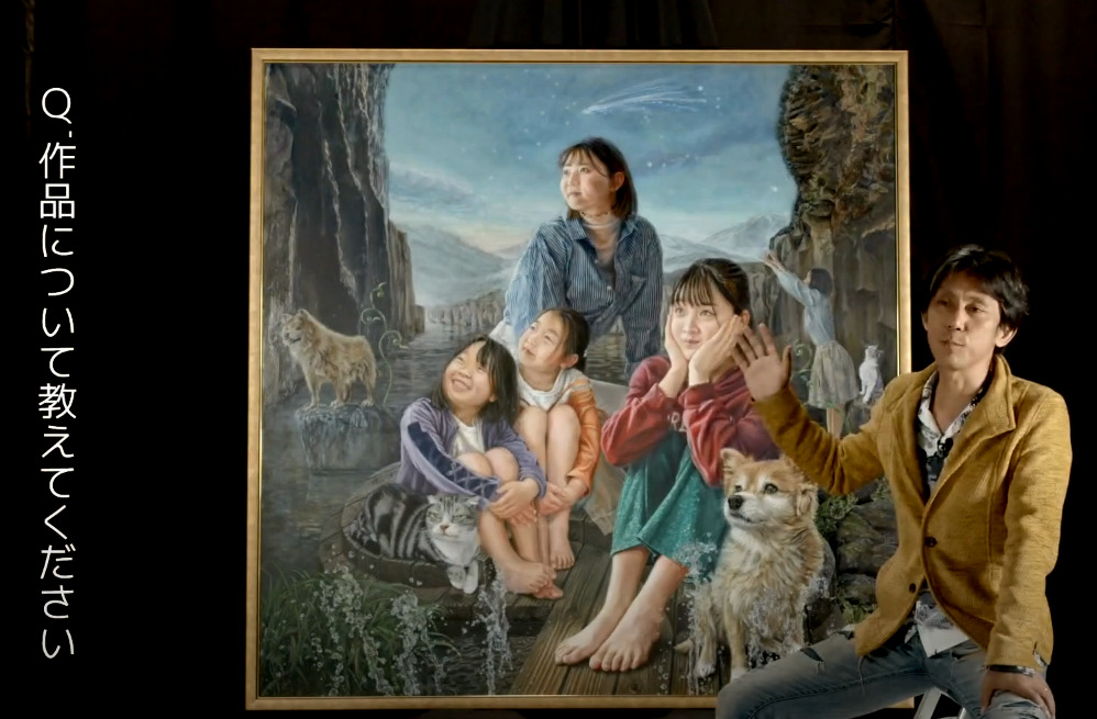 画家の田中茂氏白日会創設100周年記念展に入選 しろくまスタジオにてインタビュー撮影を行ないました